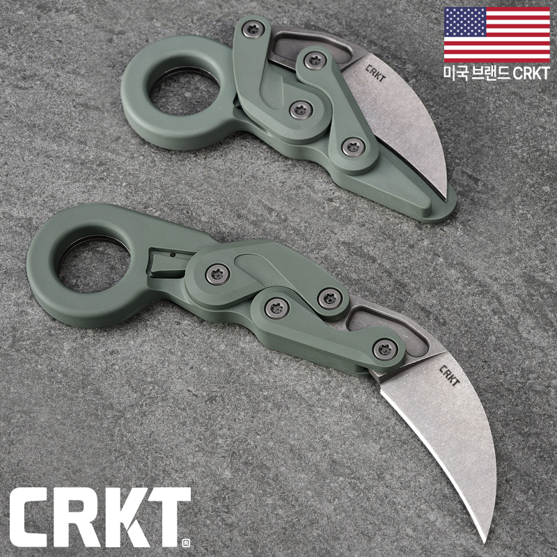 씨알케이티 프로보크(F) 그린 서바이벌 아웃도어 카람빗 나이프