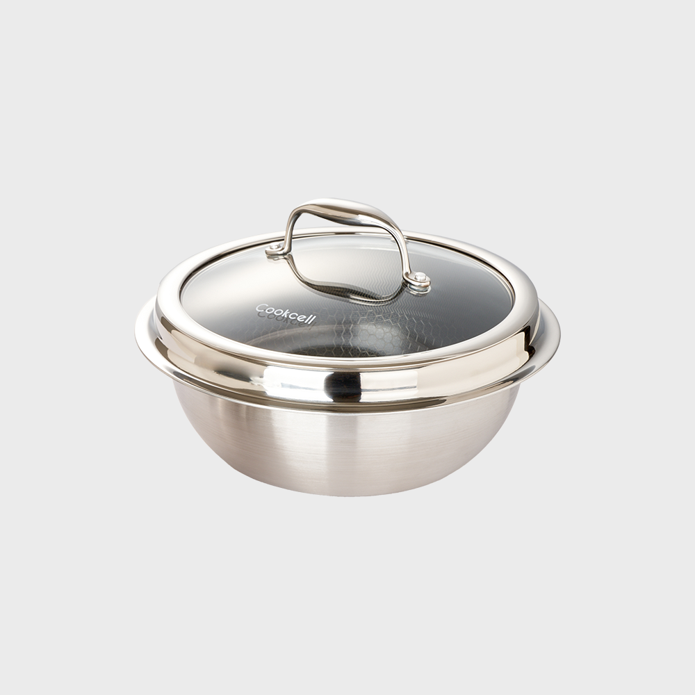 쿡셀 통3중 스테인레스 가마솥 블랙 22cm