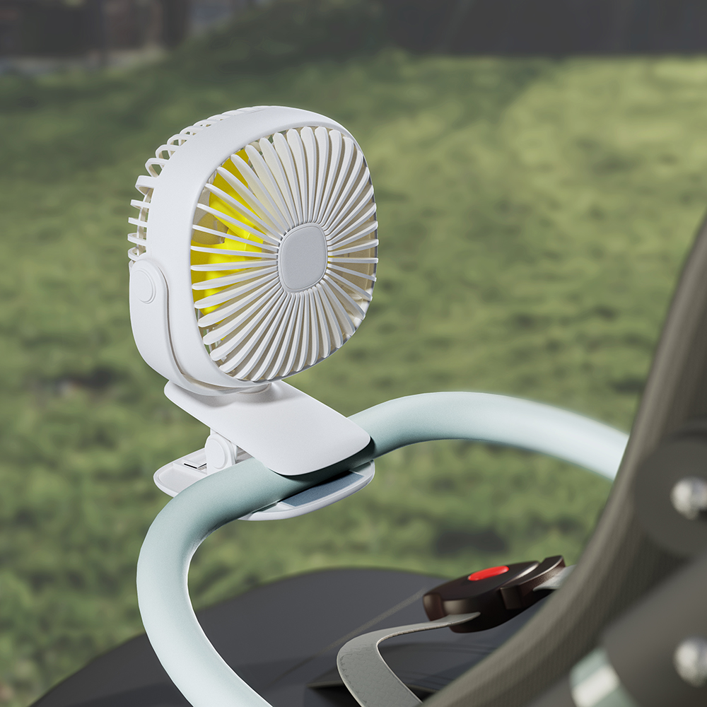 애니클리어 휴대용 유모차선풍기 집게형 무드램프