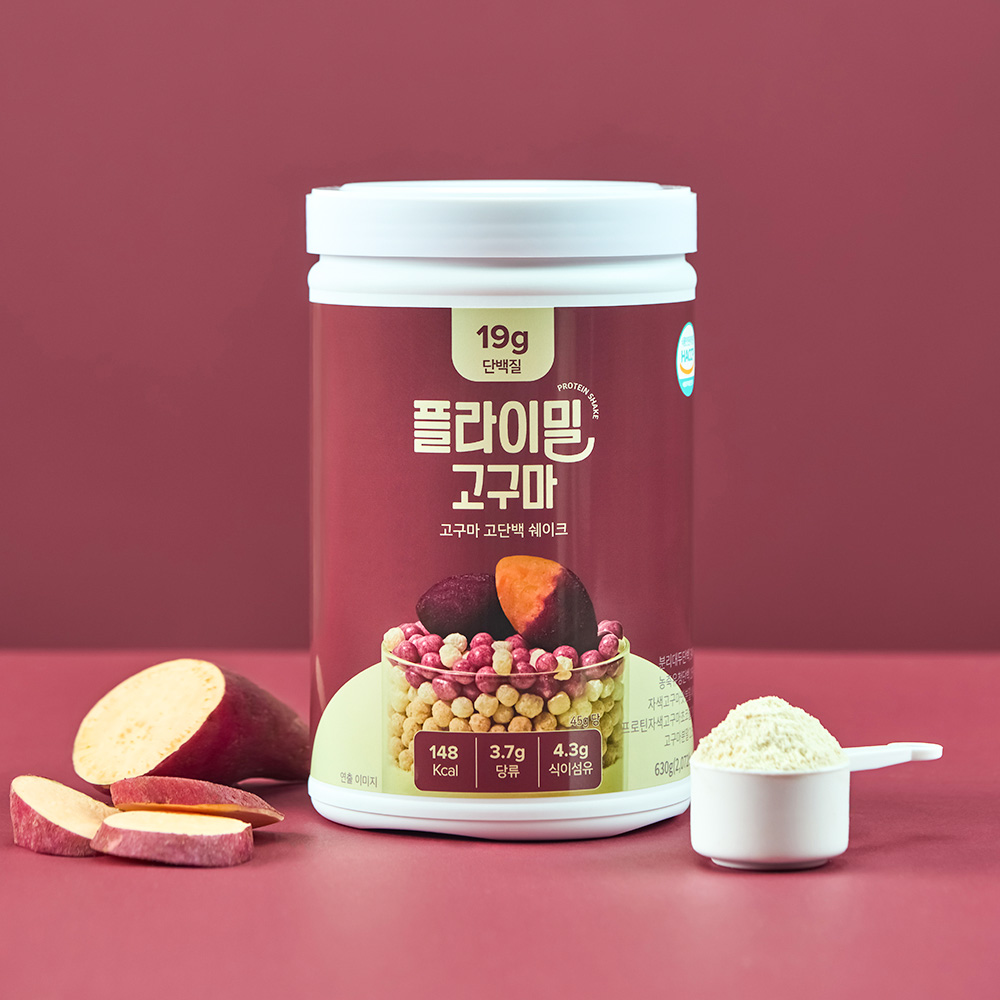플라이밀 단백질 쉐이크 대용량 고구마, 630g, 1개