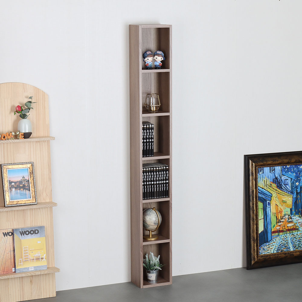 모던 틈새 DVD장 200x150x1500mm, 6단, 아카시아 - 메인 이미지