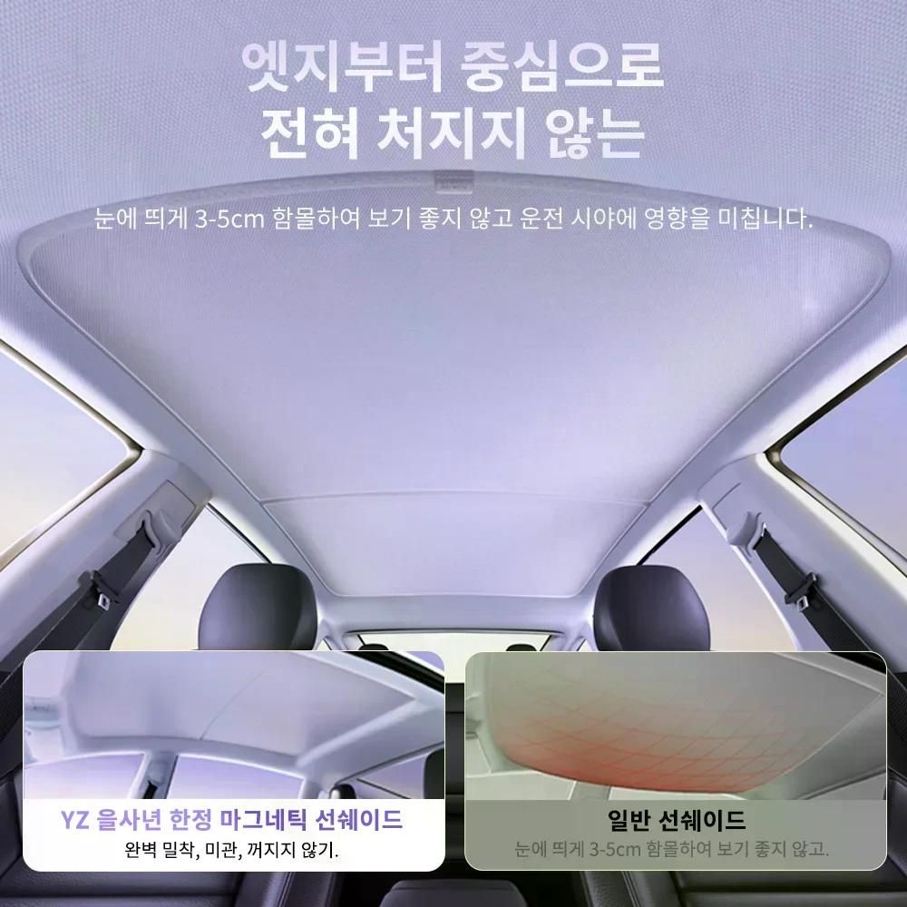 YZ 테슬라 모델 3 Y 자석 마그네틱 선쉐이트 차단 선루프 M3 하이랜드 중국 - 상세 이미지 3