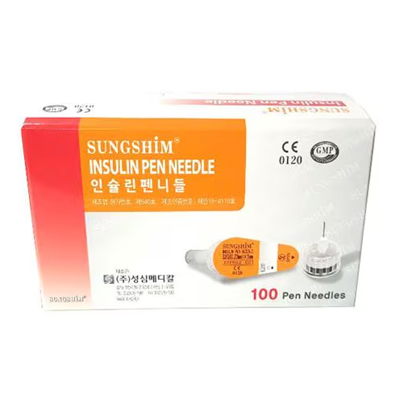 성심인슐린펜니들 5mm 31G 100PCS 인슐린 주사바늘 삭센다 - 메인 이미지