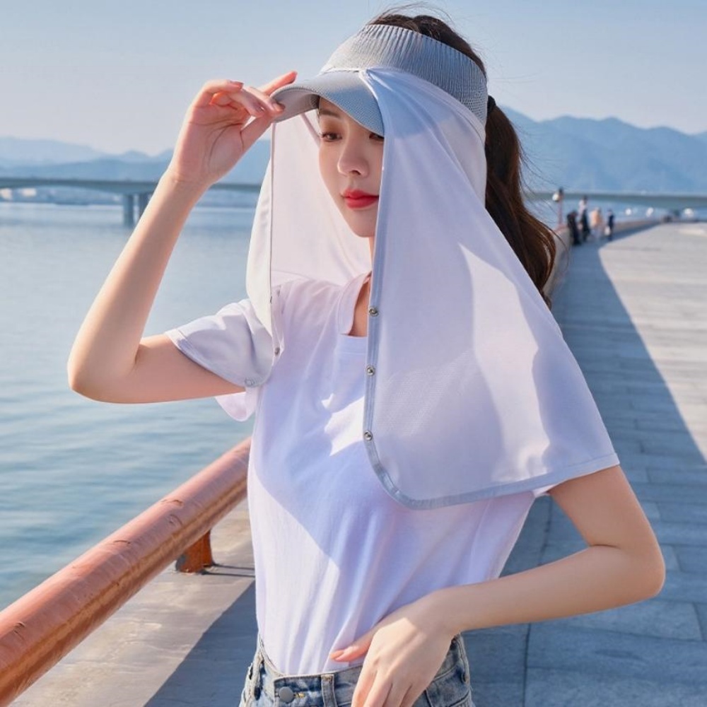 일할때쓰는모자 뒷목가리는모자 어깨 커버 썬캡 밭일 텃밭 망토 - 상세 이미지 2