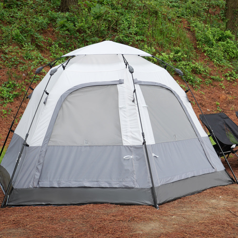 패스트캠프 트라이베카 2DOOR 오토6 원터치 텐트 자동 그늘막 라이트그레이