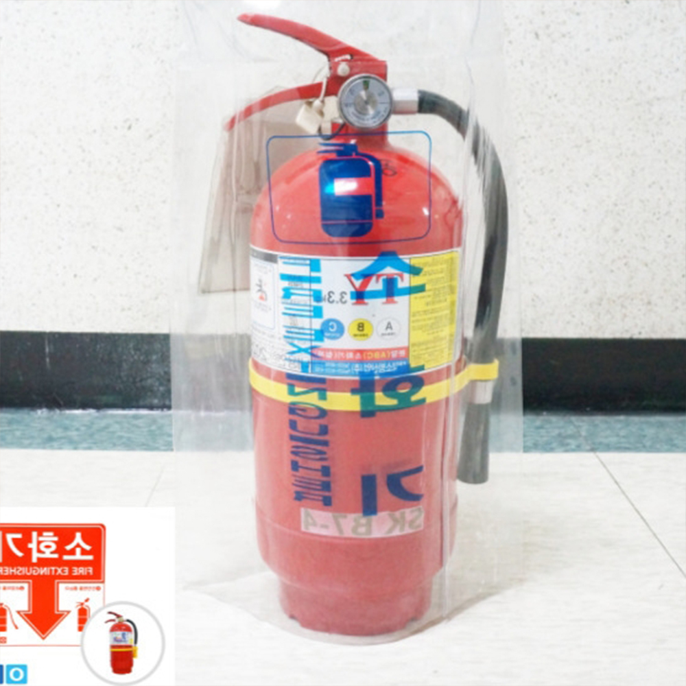 소화기 투명 커버 보호 거치대 케이스 가림막 덮개 가정용 받침대 업소용 사무실 PVC - 상품 이미지