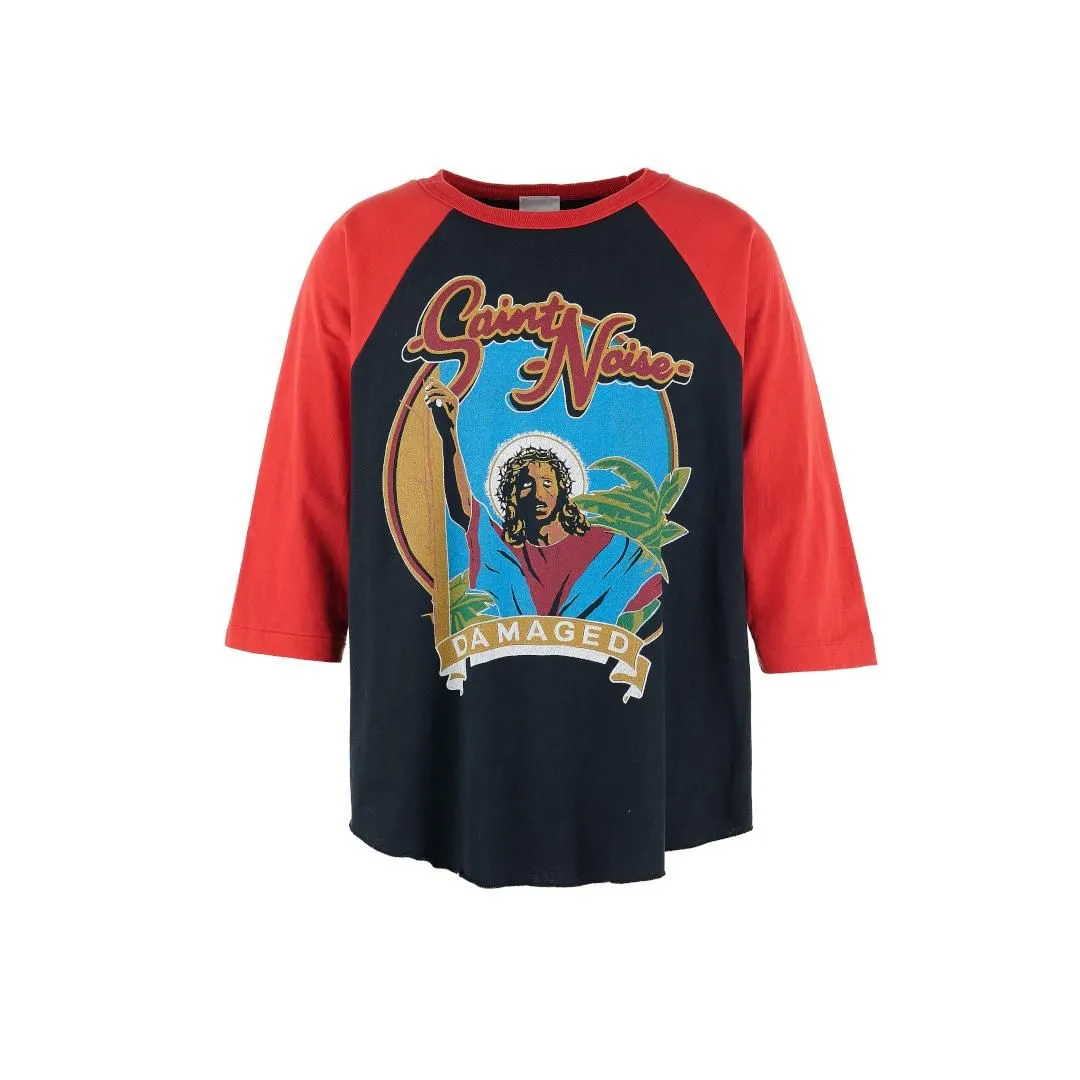 세인트미카엘 SAINTMICHAEL LM SS TEE SNT NOISE 25SS 블랙 - 상품 이미지