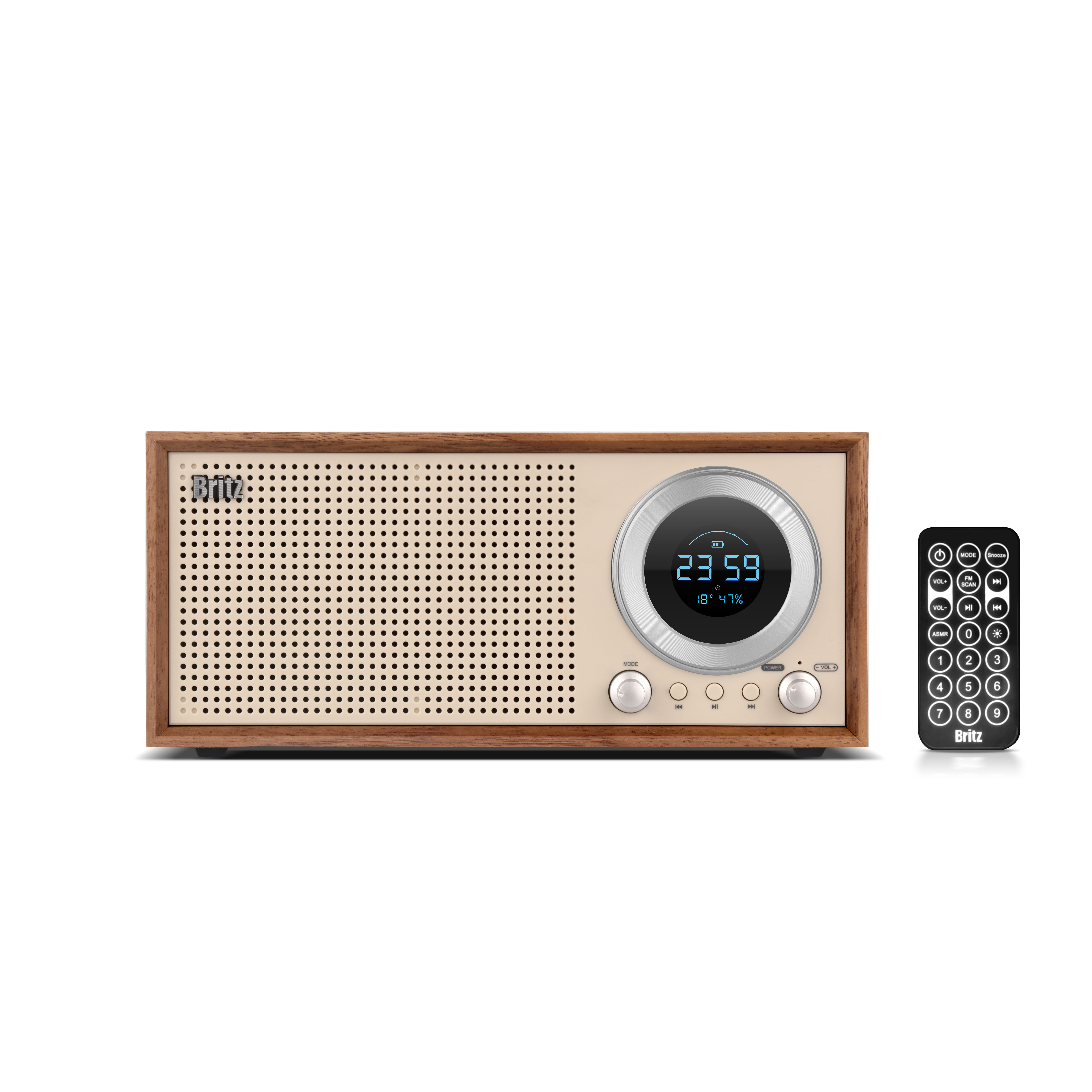 브리츠 블루투스 스피커 라디오 거실 인테리어 알람시계 BA-HMK31 PLUS - 상세 이미지 4