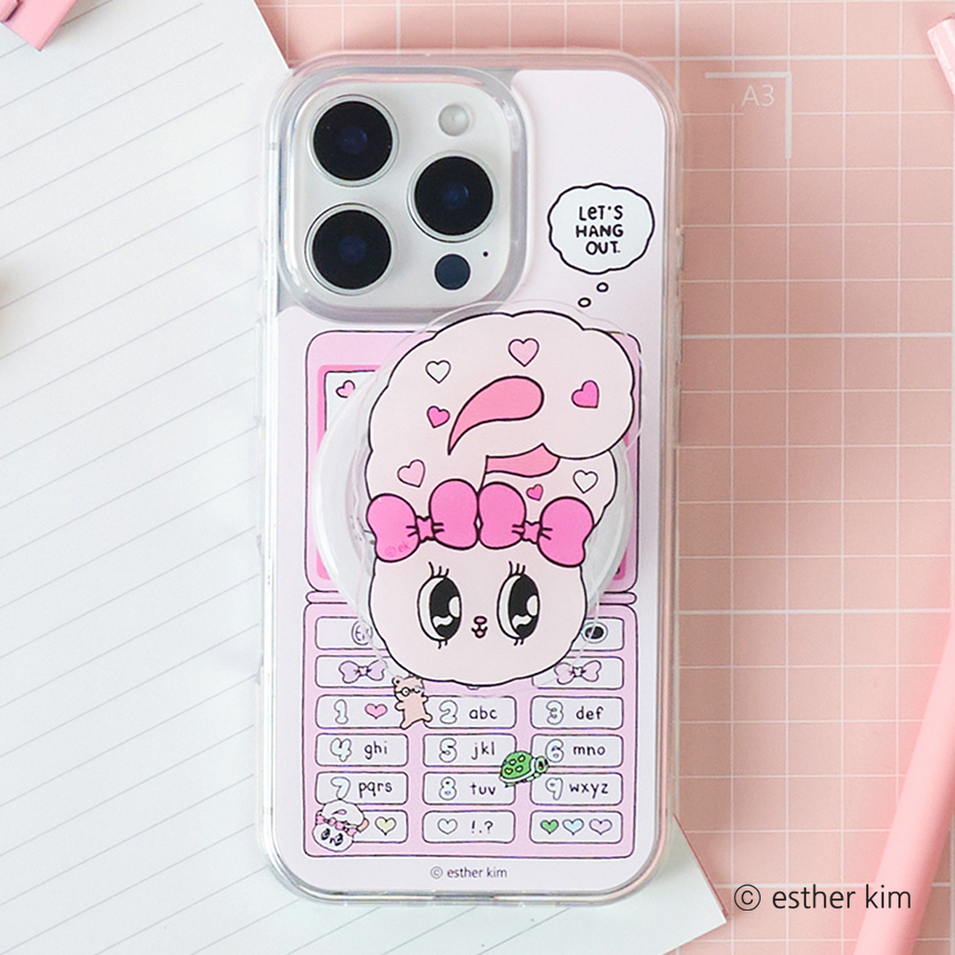 빅쏘 에스더버니 리본 버니 아이폰 갤럭시 아크릴 맥세이프 그립톡 스마트톡 핸드폰 거치대