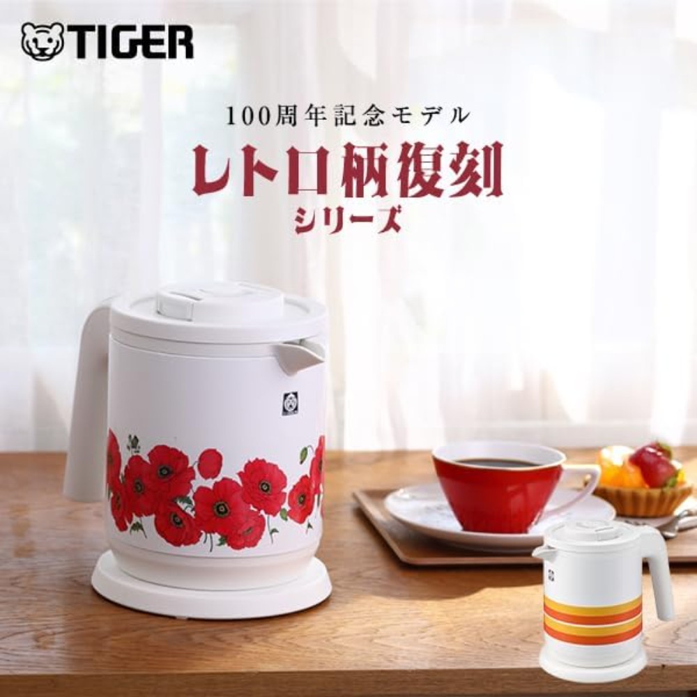 타이거 TIGER 전기 보온 포트 일본한정 100주년 기념모델 복각 레트로 PCK-T060 - 상품 이미지