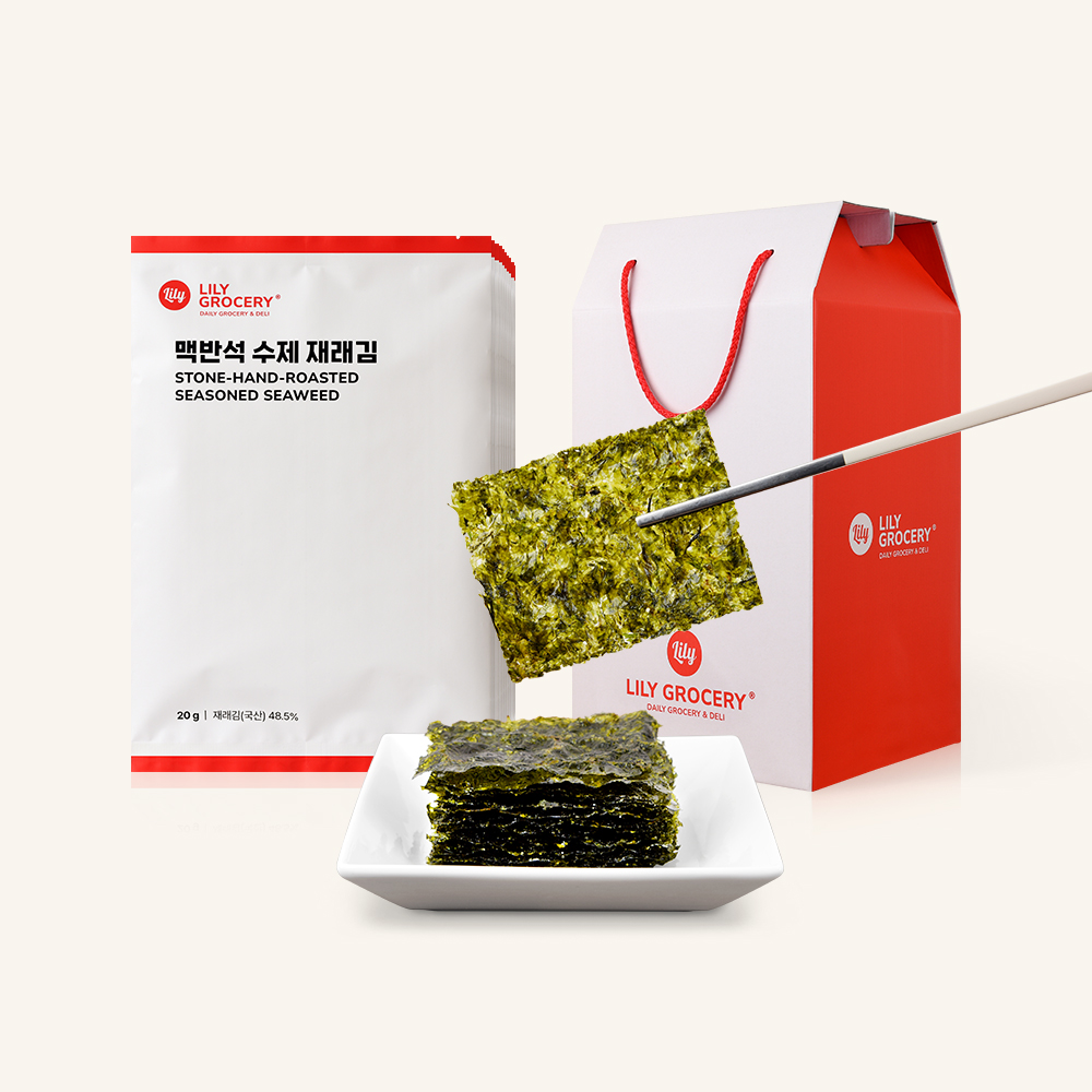 릴리그로서리 맥반석 수제 재래김 조미김 구운 전장김 선물세트 1호 (20g, 10개)