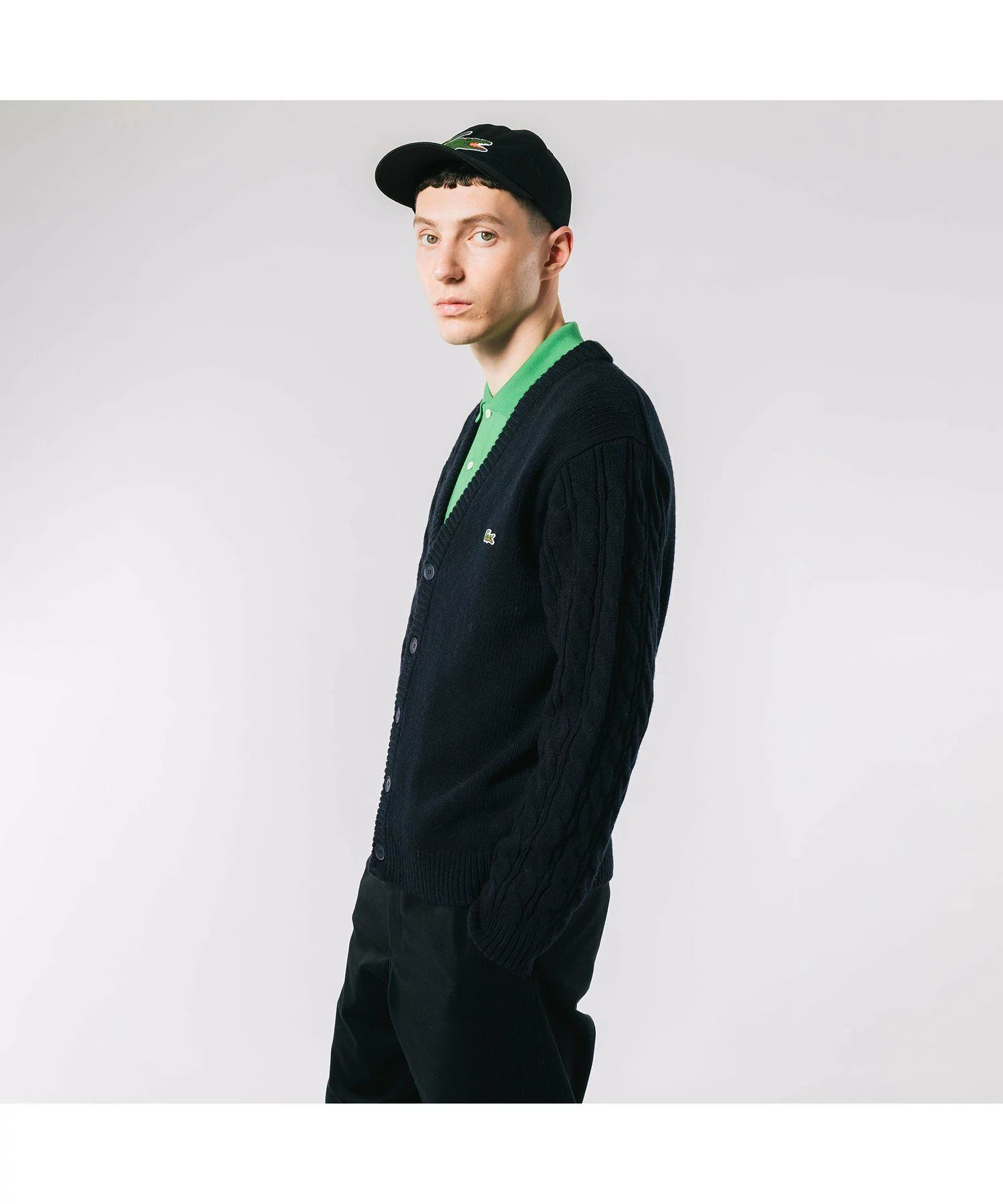 라코스테 LACOSTE 언발란스 V넥 가디건 5컬러 이미지 8