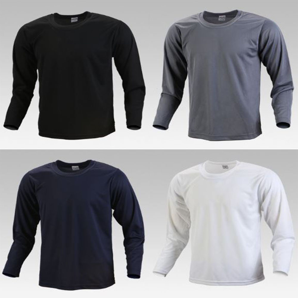 남성 냉감 티셔츠 간절기 남자 무지 통풍 단색 긴팔티 - 상품 이미지
