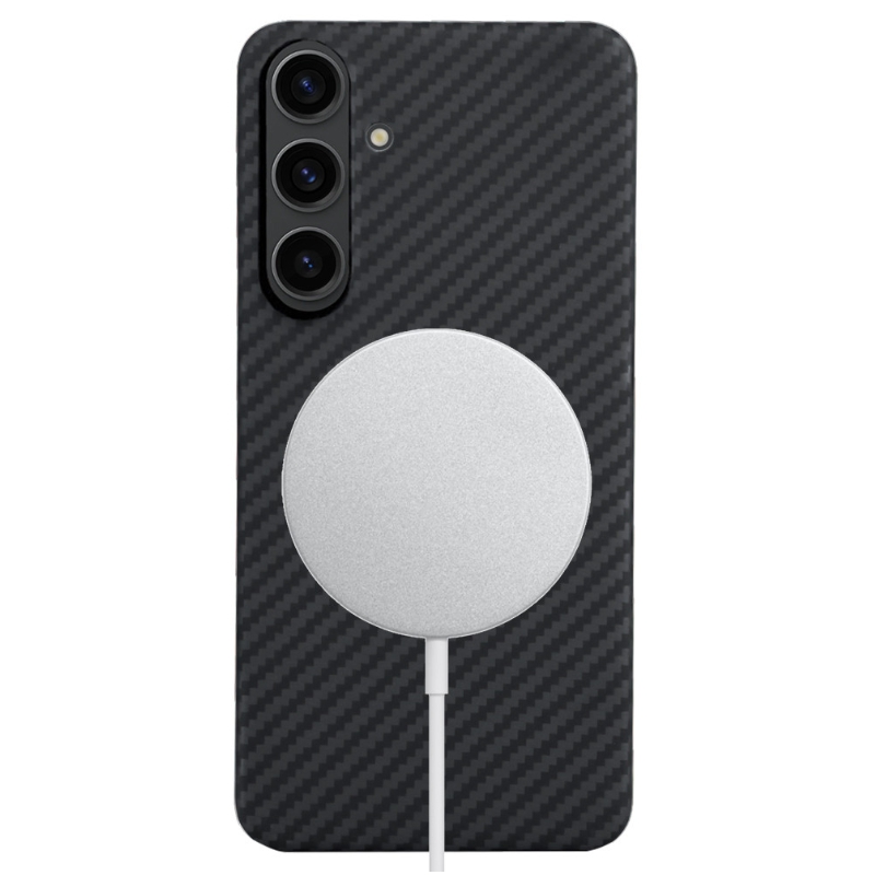 그리핑 맥세이프 아라미드 슬림 하드 리얼 카본 폰 케이스 블랙, 갤럭시S25