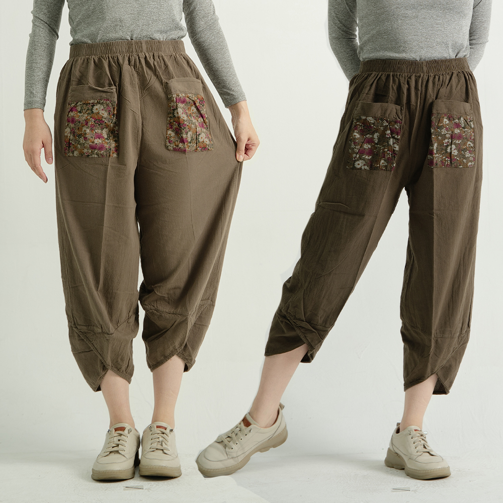 몸빼바지 조거팬츠 밴딩 배기 8부 몸빼 항아리 할머니 밴딩 일바지 고무 바지