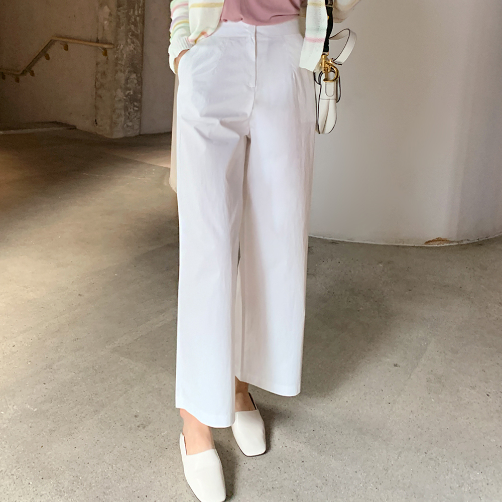 이피리 코튼 스티치 와이드 팬츠 - 상세 이미지 2