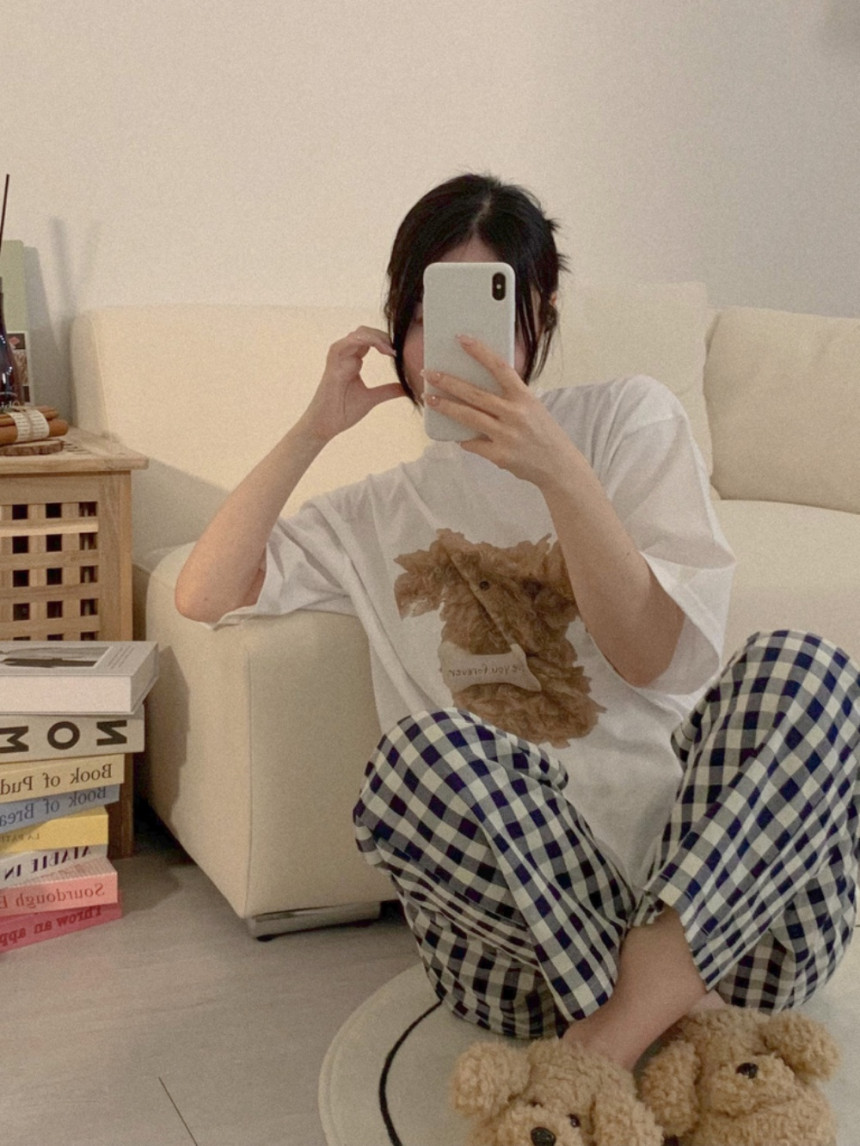 [파토리] 에브리데이 코튼 체크 커플 잠옷바지 빅사이즈 파자마 파티