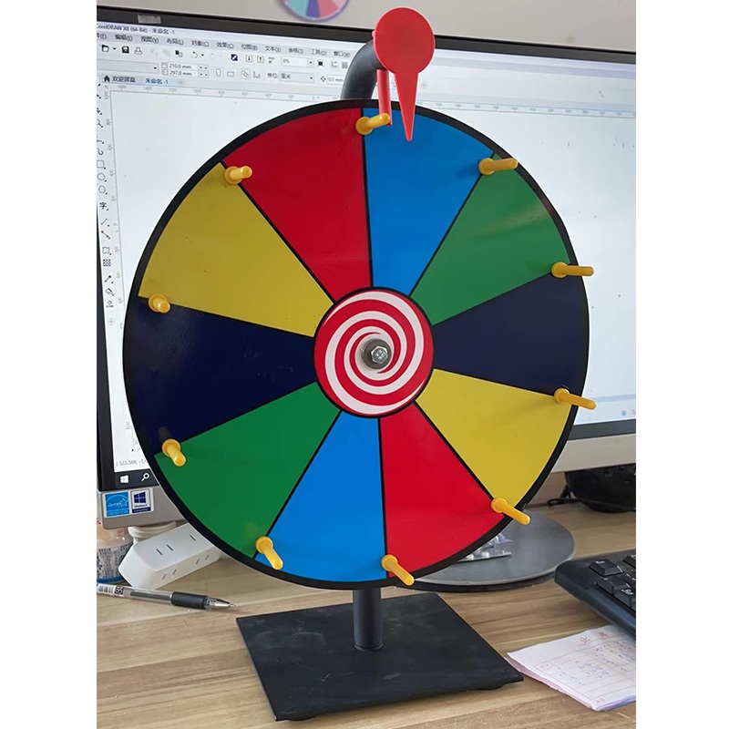 룰렛돌림판 팝콘 술게임 벌칙 복불복 이벤 트 회전 추첨 8그리드 30cm - 상품 이미지