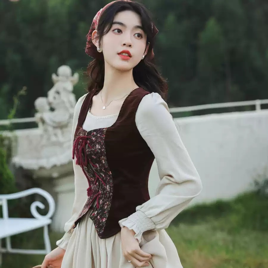 알프스소녀 옷 빈티지 스커트 알프스 의상 중세 공연 드레스 S - 상세 이미지 2