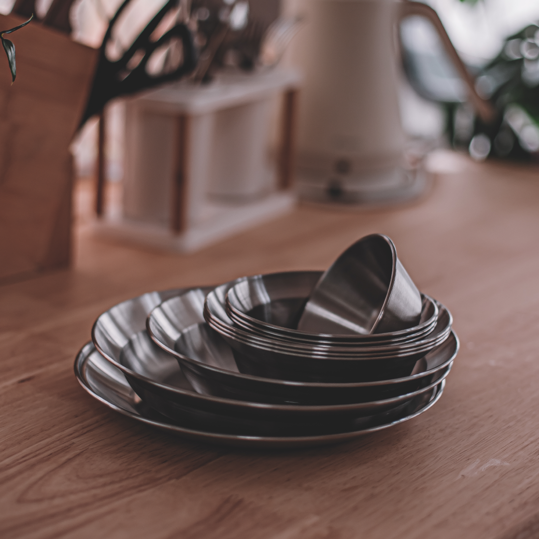 키녹스 캠핑 그릇 스텐 STS304J1 10P 3인용 식기세트 보관가방제공