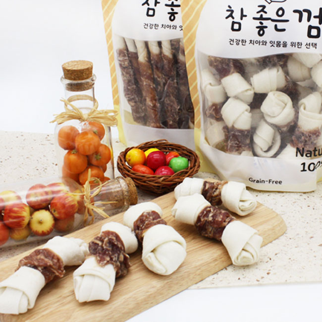 헬로도기 참좋은 강아지양치껌 덴탈껌 이갈이간식 우유+오리껌, 15개입, 1개 - 상세 이미지 2