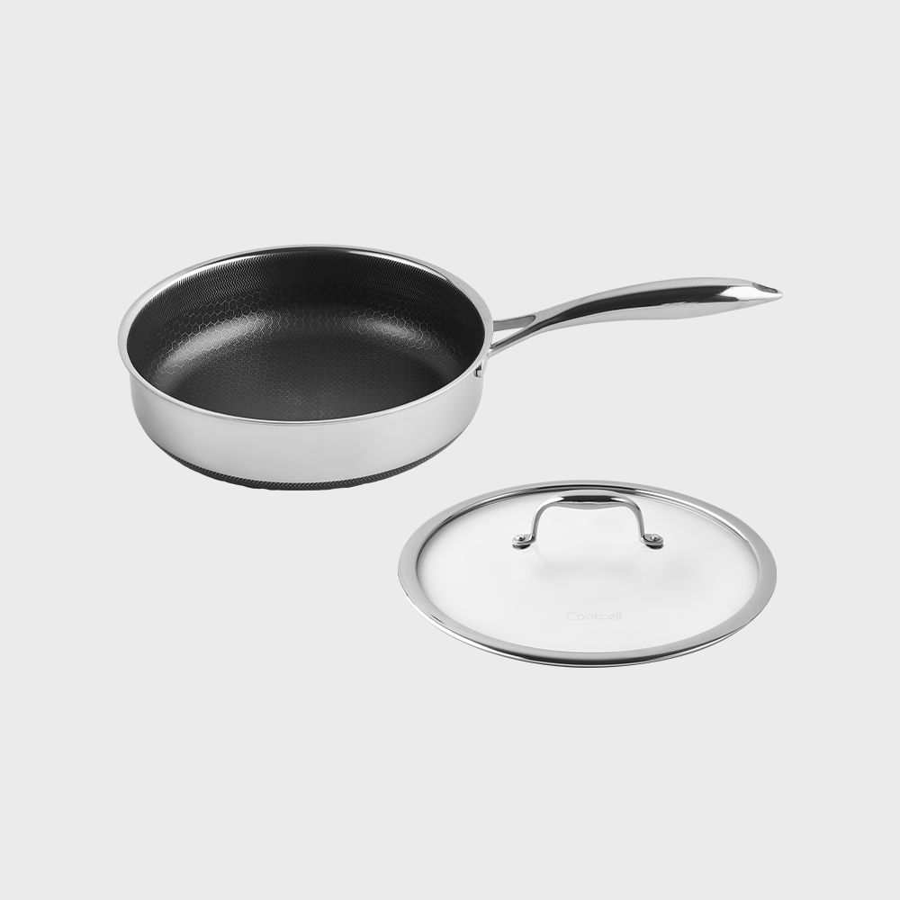 쿡셀 블랙 에디션 소테팬 24cm 유리뚜껑 세트 - 상품 이미지