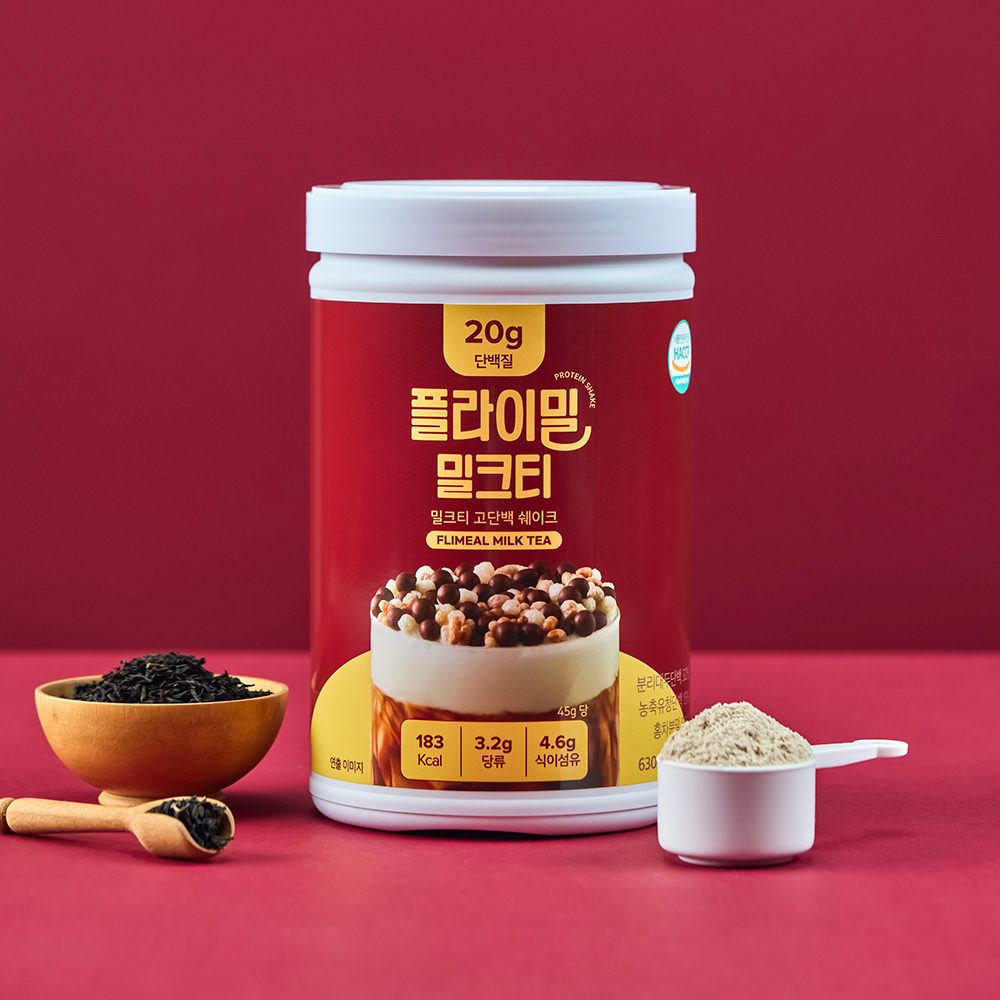 플라이밀 단백질 쉐이크 대용량 밀크티, 630g, 1개