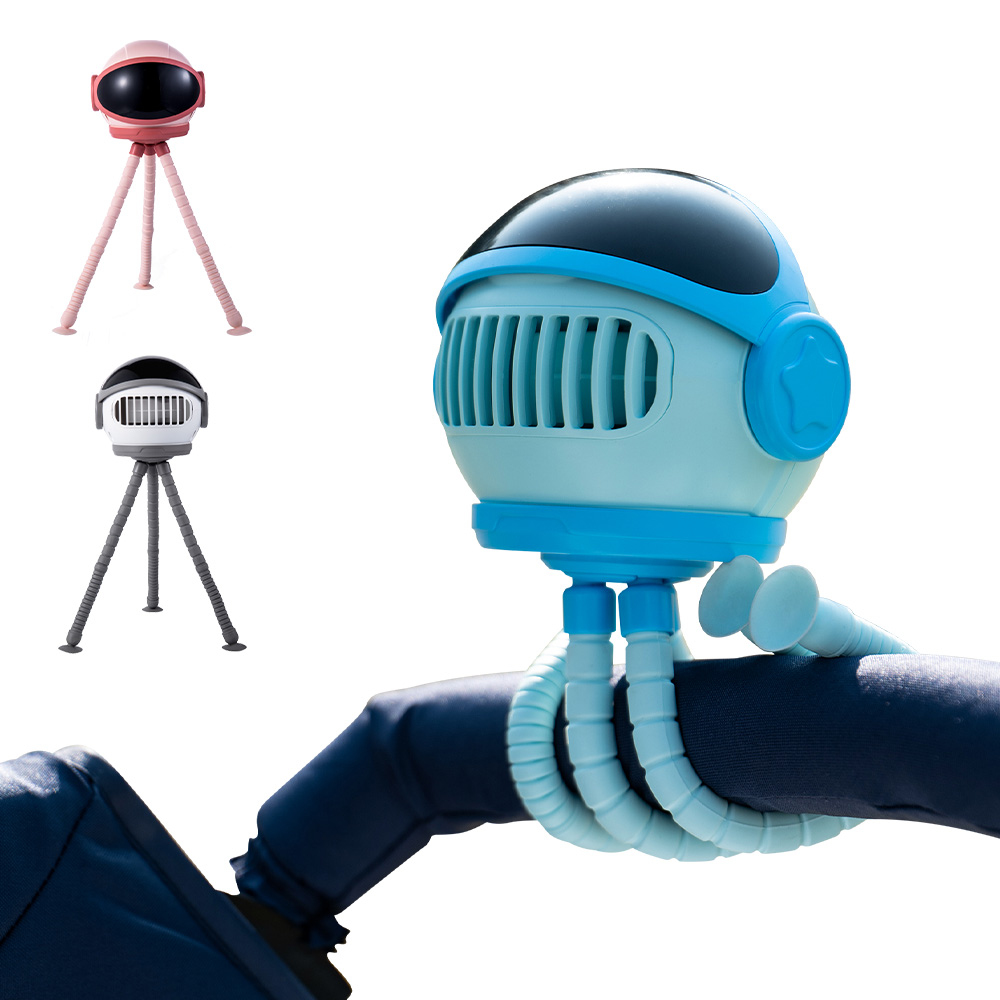 [1+1] 애니클리어 유모차 선풍기 악세사리 문어발 자동회전 휴대용 팬 ACF50