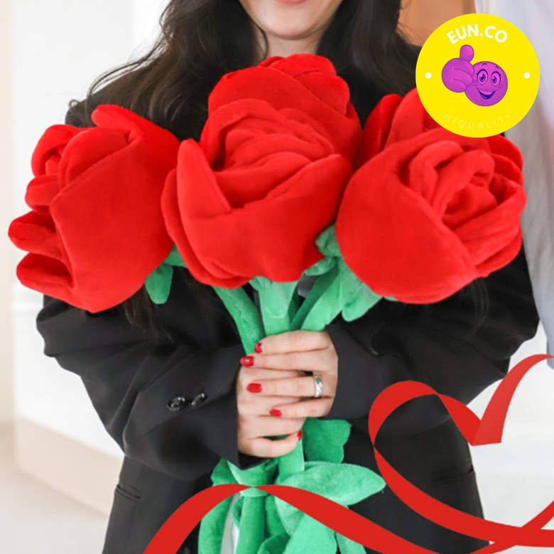 시들지 않는 장미꽃 인형 대형 100cm 특별한날 기념일 여자친구 부모님 선물 프로포즈 생일 꽃다발 - 메인 이미지