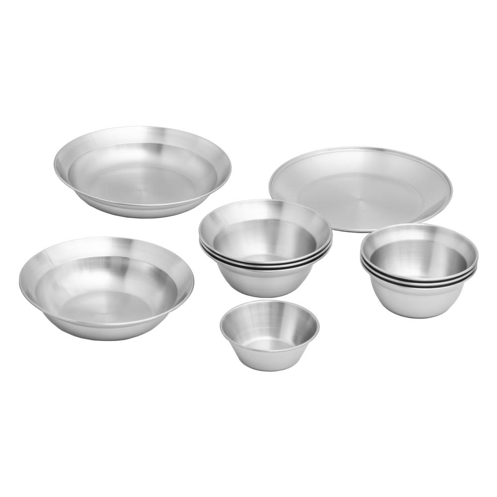 키녹스 캠핑 그릇 스텐 STS304J1 10P 3인용 식기세트 보관가방제공