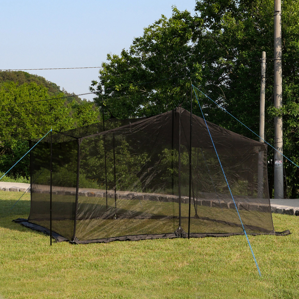 아이두젠 라운지 타프스크린 착탈 메쉬 그늘막 타프쉘 렉타 대형 블랙