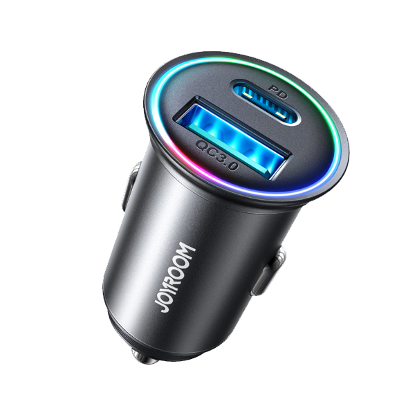 에어그립 조이룸 풀메탈 미니 차량용 초고속 2포트 시거잭 충전기 60W USB C타입 - 상세 이미지 2