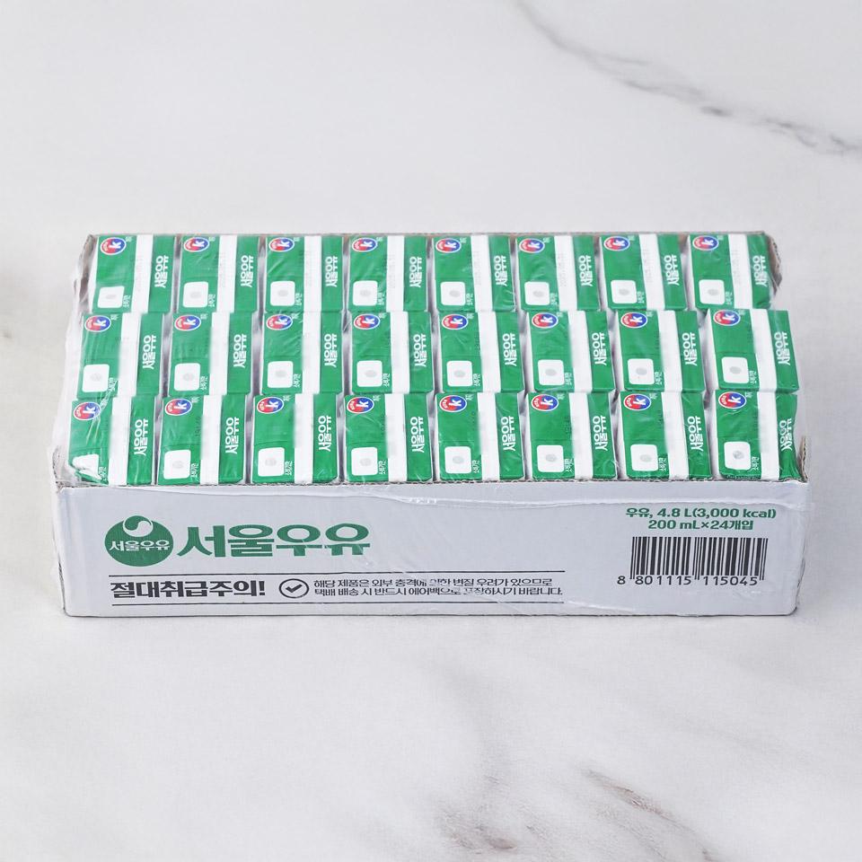 메가마트 서울우유 멸균 우유  200mlx24