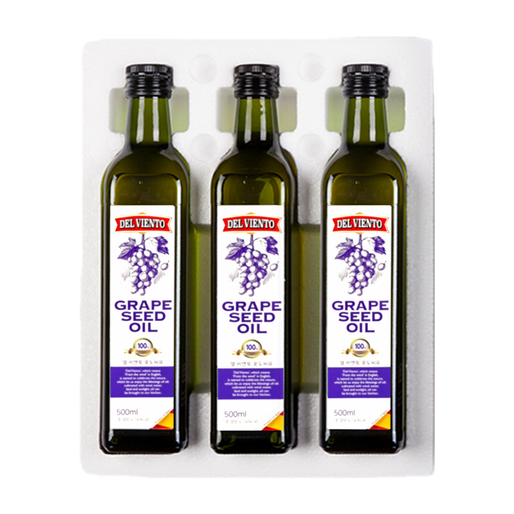 델비엔토 포도씨유 500ml, 3개 - 상품 이미지