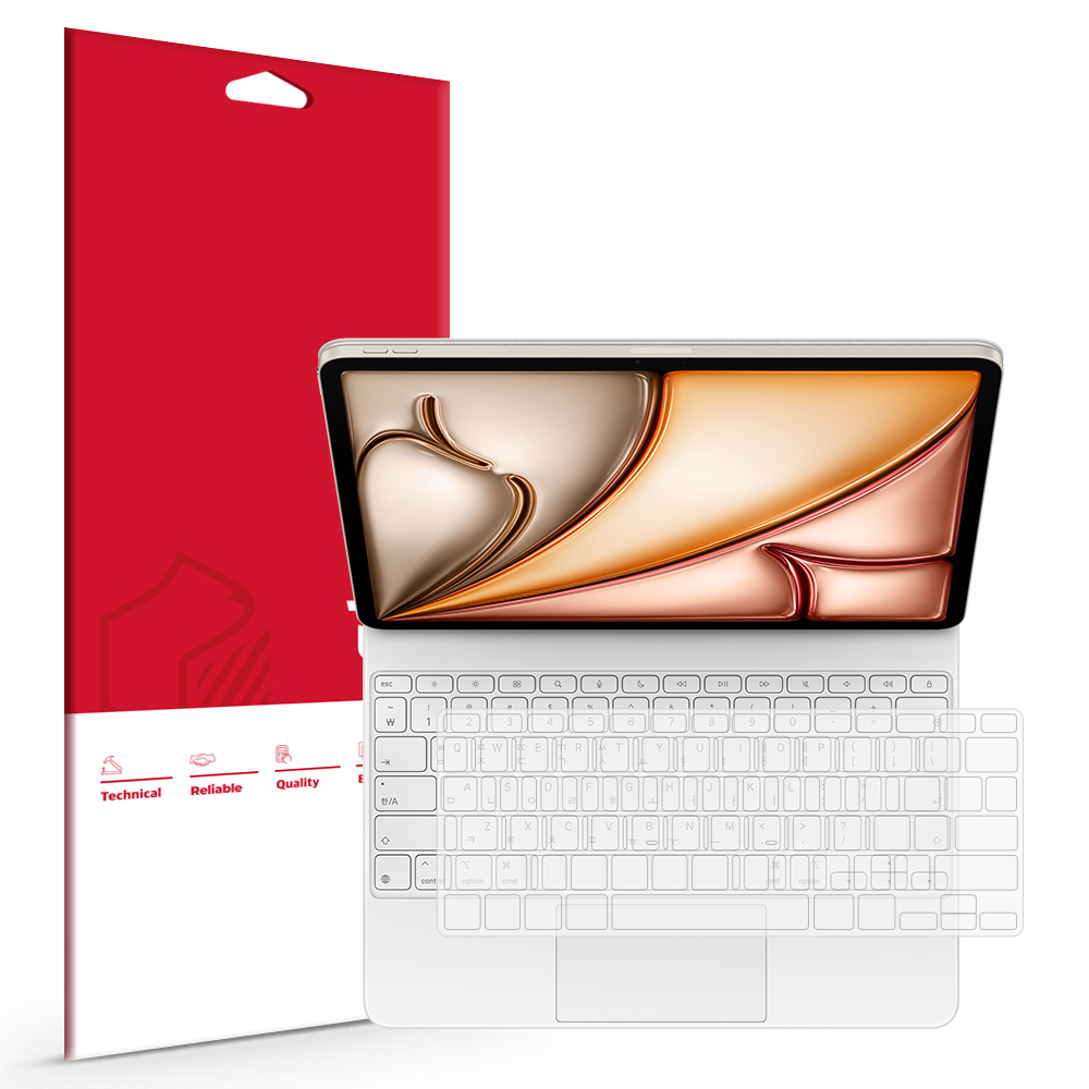 아이패드에어 13 7세대 M3 매직키보드 슬림 TPU 키스킨 덮개 커버+팜레스트 필름