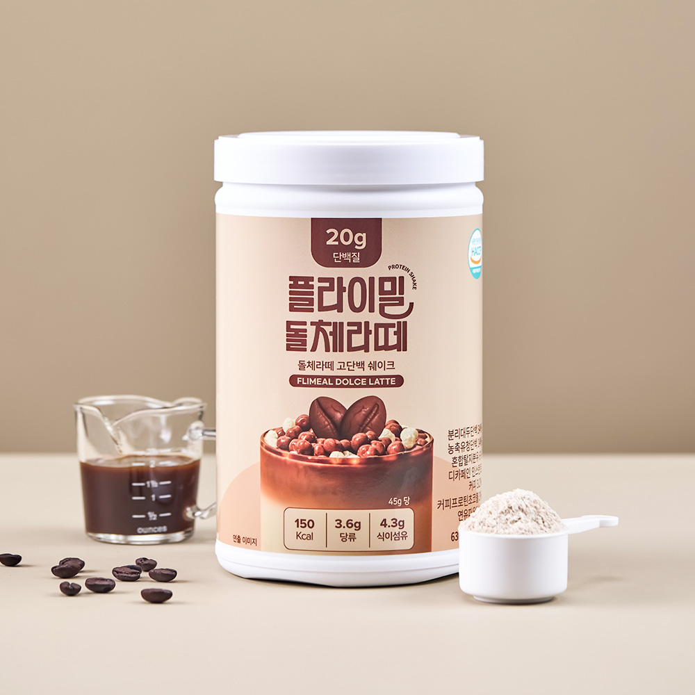 플라이밀 단백질 쉐이크 대용량 돌체라떼, 630g, 1개