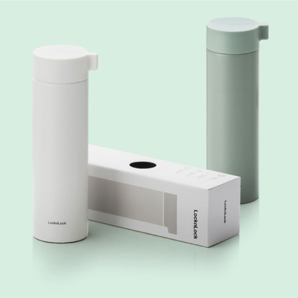 각인텀블러 포토 사진 네임 이름 락앤락 마일드 노브 물병 물통 화이트텀블러 400ml - 상세 이미지 3
