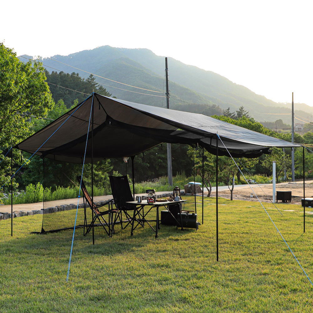 아이두젠 라운지 타프스크린 착탈 메쉬 그늘막 타프쉘 렉타 대형 블랙