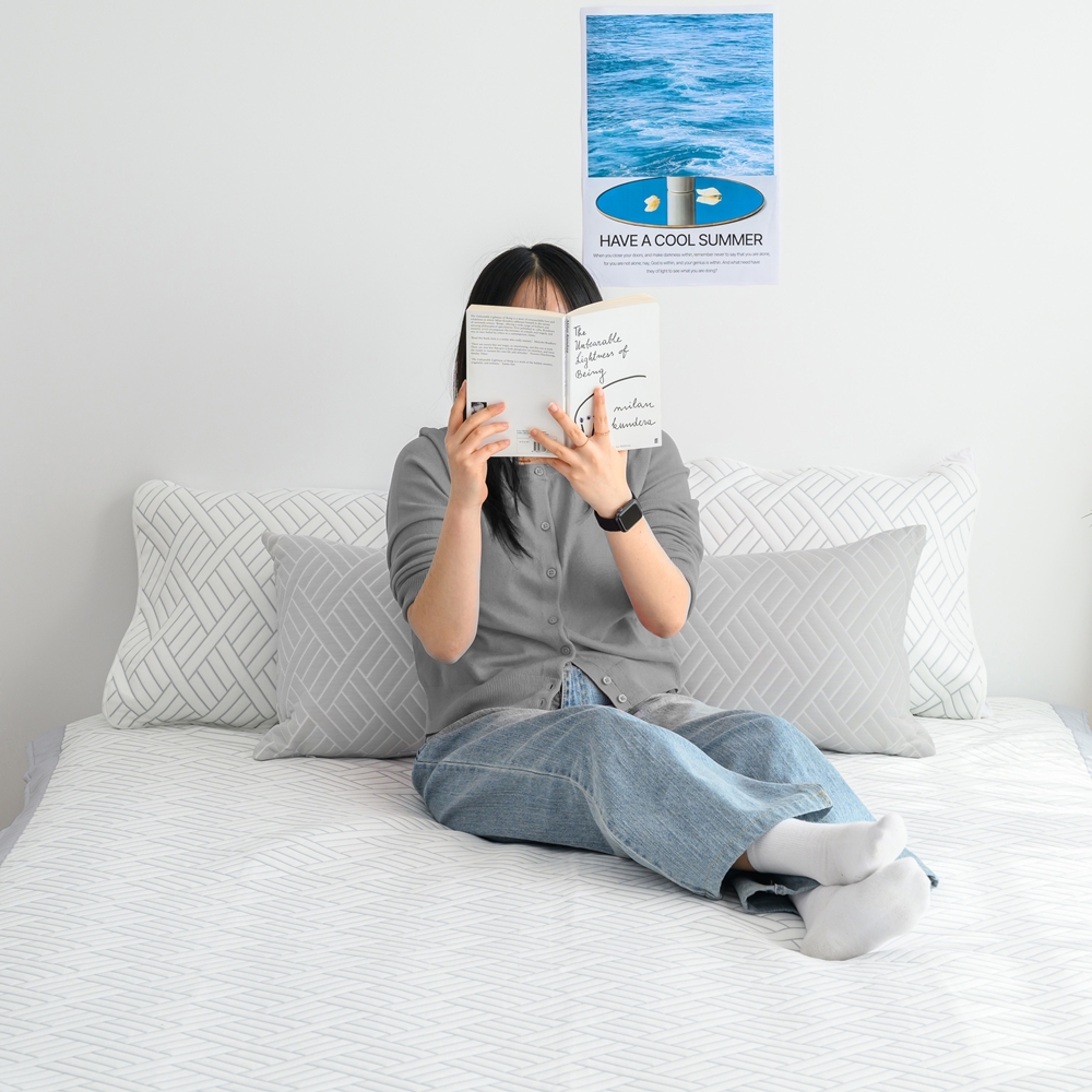 나라데코 듀라론 냉감 3중직 여름 일자형 바디필로우 솜포함