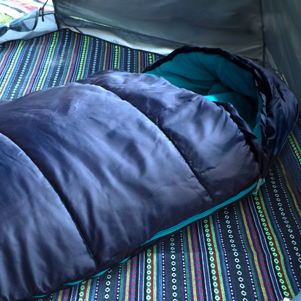 아이두젠 후드스퀘어 C 캠핑 침낭 슬리핑백 이불 머미형 네이비블루