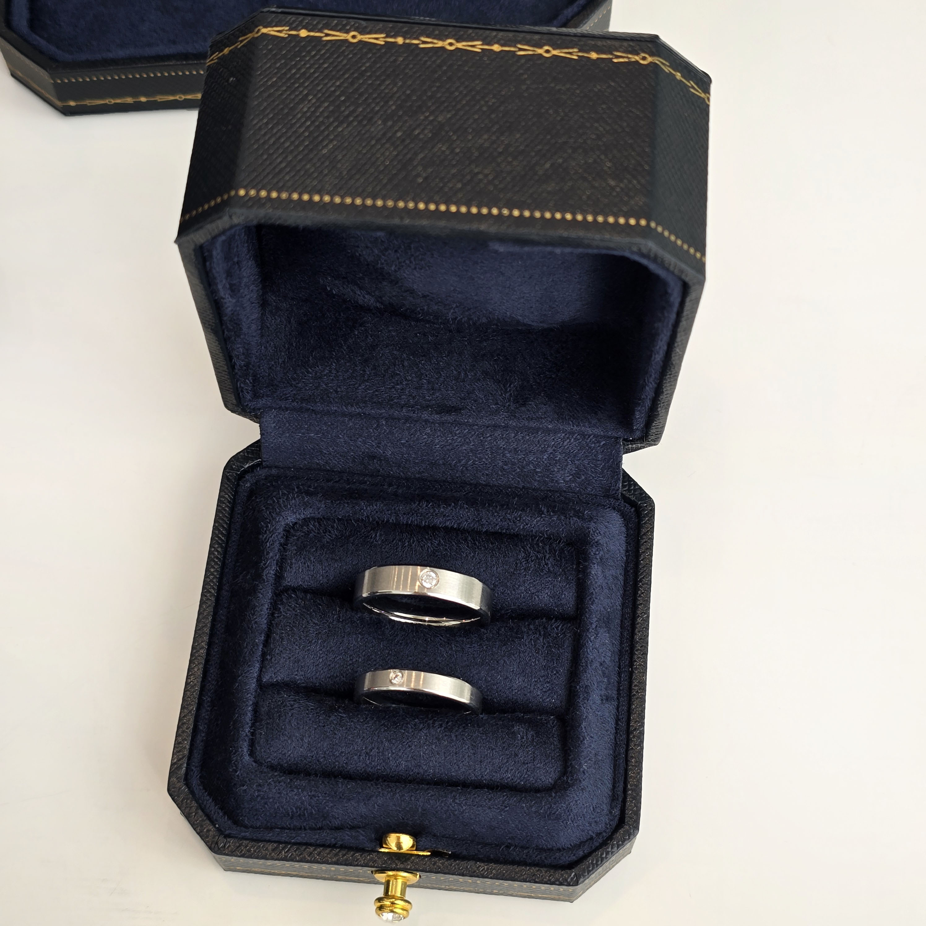 클래식네이비 프로포즈 케이스 포장박스 세트 돌반지 귀걸이 목걸이 - 상세 이미지 3