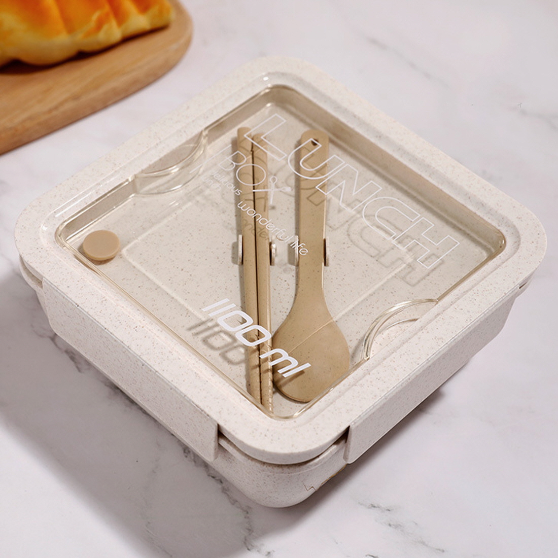 밀프랩 직장인도시락통 샐러드 과일 소풍 런치박스 전자레인지 도시락통 1100ml - 상세 이미지 4