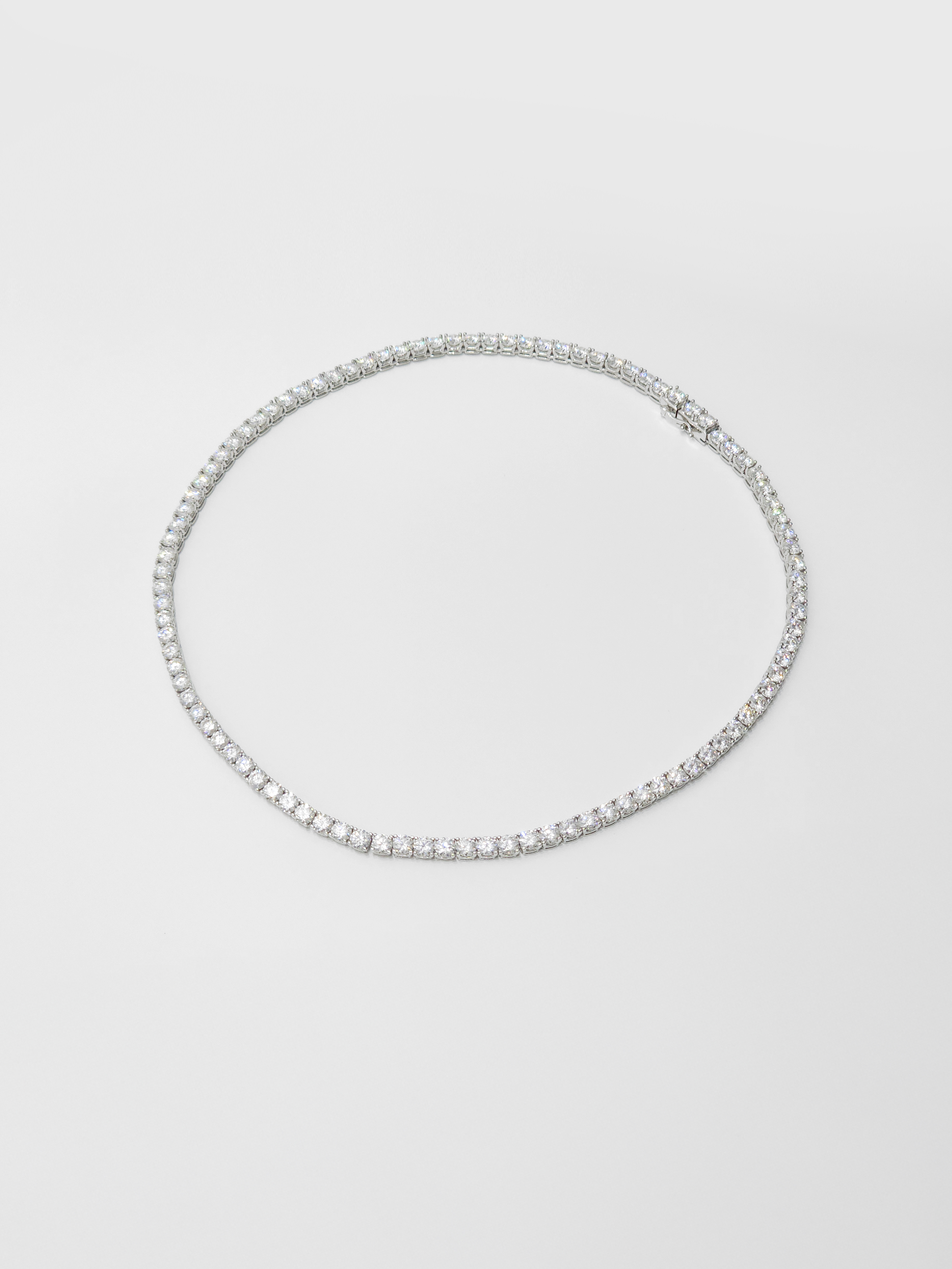 3부 랩다이아 신형 테니스목걸이 4.25mm 랩다이아몬드 4프롱 14k 18k - 상세 이미지 4