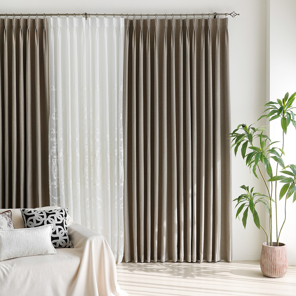 로즈우드 거실 안방 가리개 나비주름 차르르 자수 쉬폰 레이스 린넨 커튼 속커튼 핀형 1마