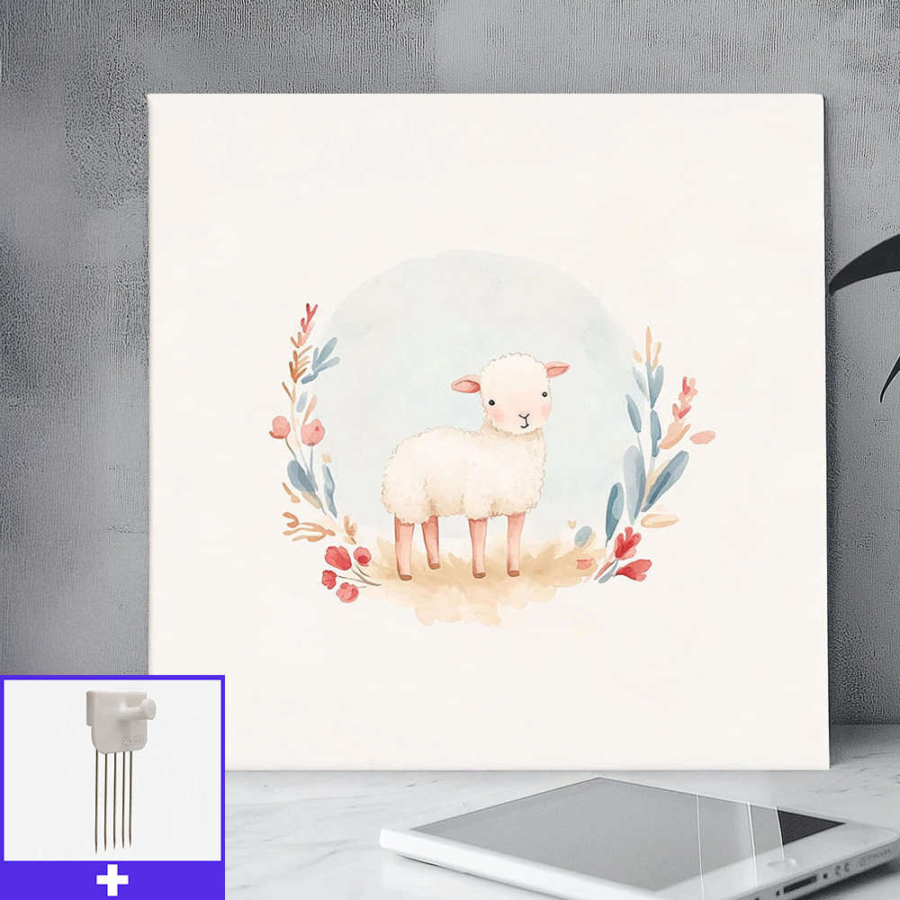 포근한양 45x45cm 캔버스액자 양그림 - 메인 이미지