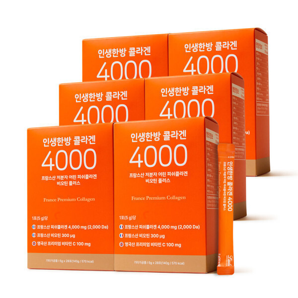 인생한방 콜라겐 4000 프랑스산 저분자 어린 피쉬콜라겐 비오틴 플러스 6개월 : 라고미마켓