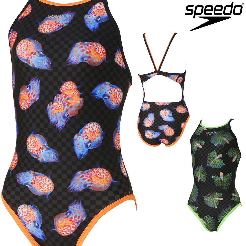 스피도 Speedo 플랑크톤 턴즈 슈트 여성 원피스 수영복 오픈백 STW02465 - 메인 이미지