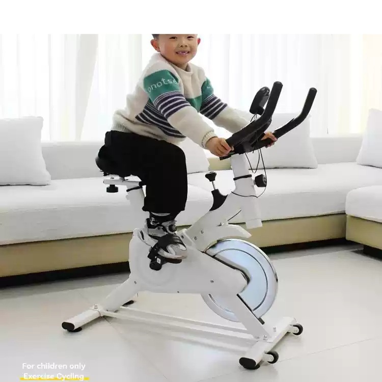 어린이 실내사이클 바이크 좌식 쇼파 운동기구 체력 단련 흰색 120-175cm - 상품 이미지
