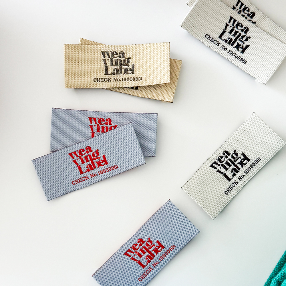 (오늘출발)모자이크 골직 직조라벨 뜨개 소잉 패브릭 자수 핸드메이드 의류 감성 부자재