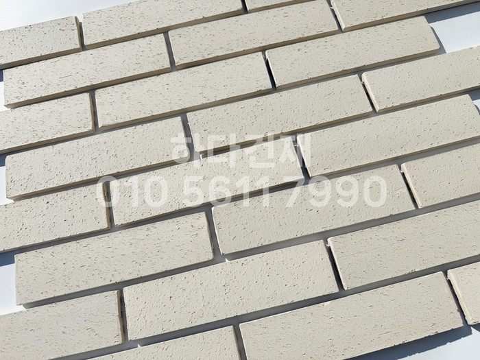 점토타일 전돌 KW화이트 240x60x12T│파벽돌 벽돌타일│하다건재